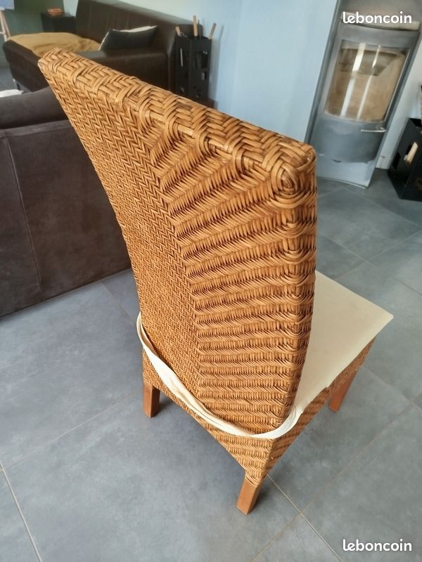 4 chaises en rotin (image 2)