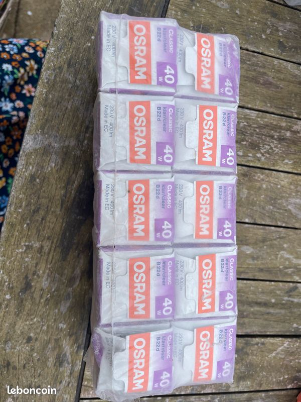 Lot de 10 ampoules à clipser 40w (image 1)