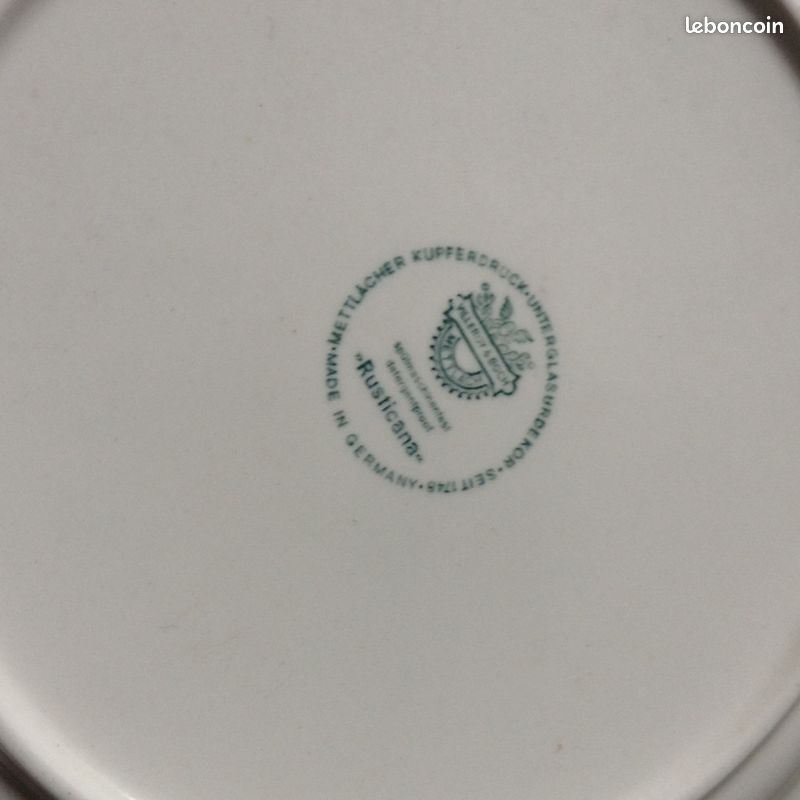 8 assiettes plates Rustica Villeroy & Boch bleu TBE D 26 cm (image 3)