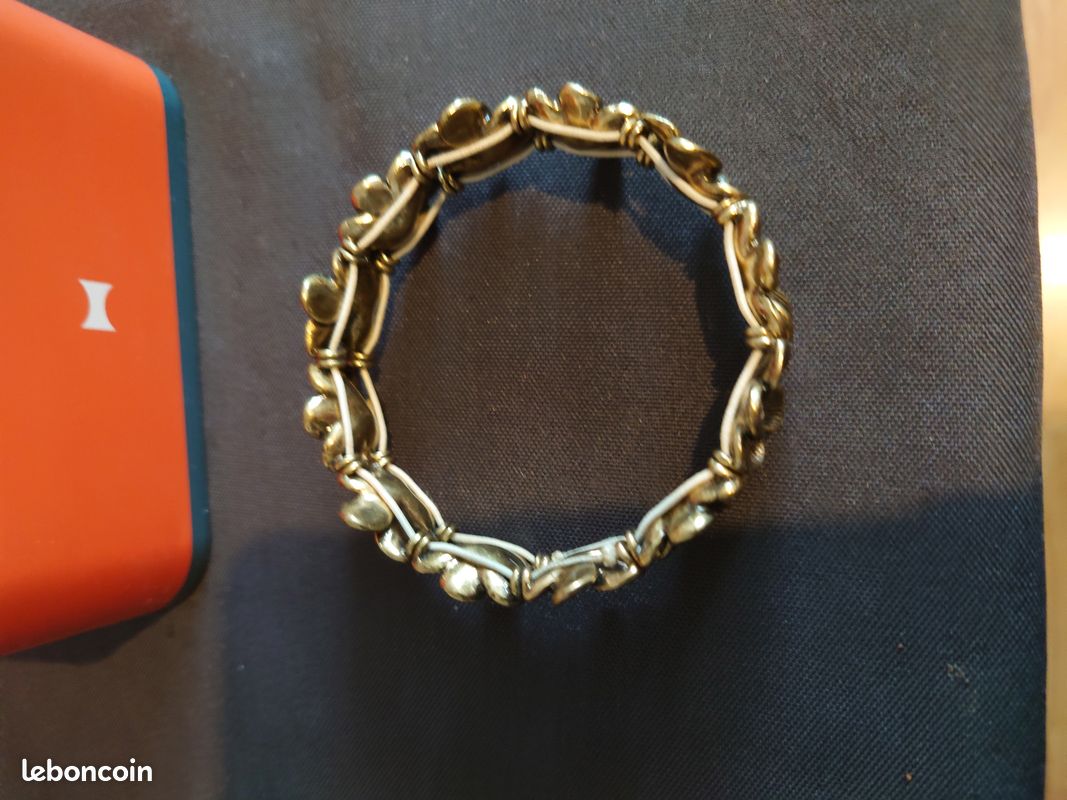 Bracelet en metal fossil - excellent etat - dans sa boite d'origine (image 1)