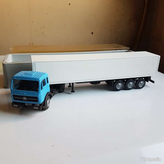 MERCEDES BENZ AROCS Meiller Basculement Semi Remorque Blanc - Nzg
