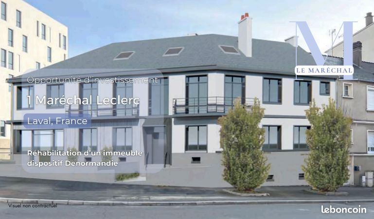 Appartement T1bis Laval centre Résidence principal ou éligible dispositif Denormandie