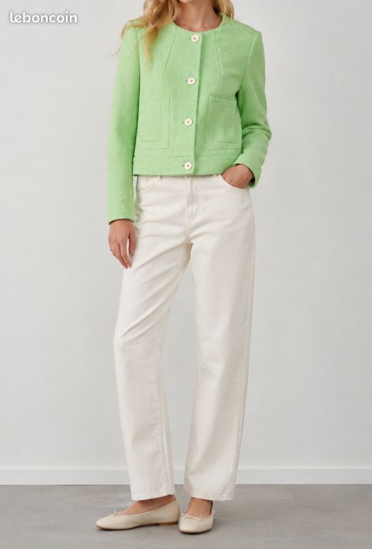 Veste River Woods vert pastel femme taille 38 – Chic, élégante, style blazer court (image 1)