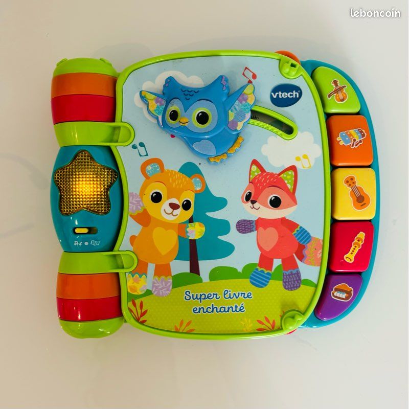 Vtech super livre enchanté des baby loulous 6-36 mois +50 chansons mélodies sons et phrases 6 comptines livre interactif parlant musical éducatif instruments de musique couleurs lot SOP77 (image 2)