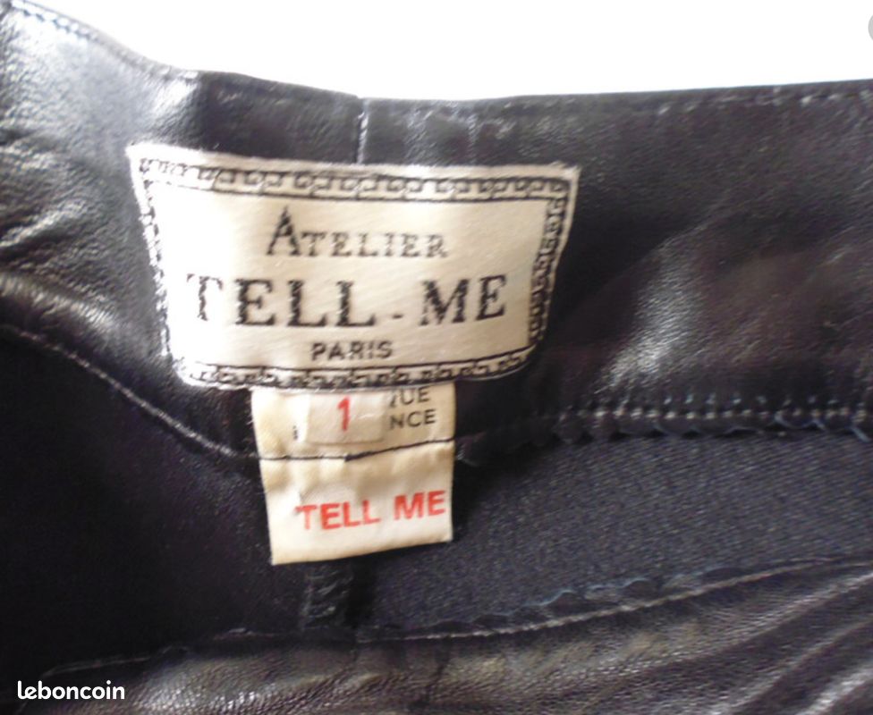 Pantalon cuir Taille 1 Atelier Tell Me Paris (image 2)