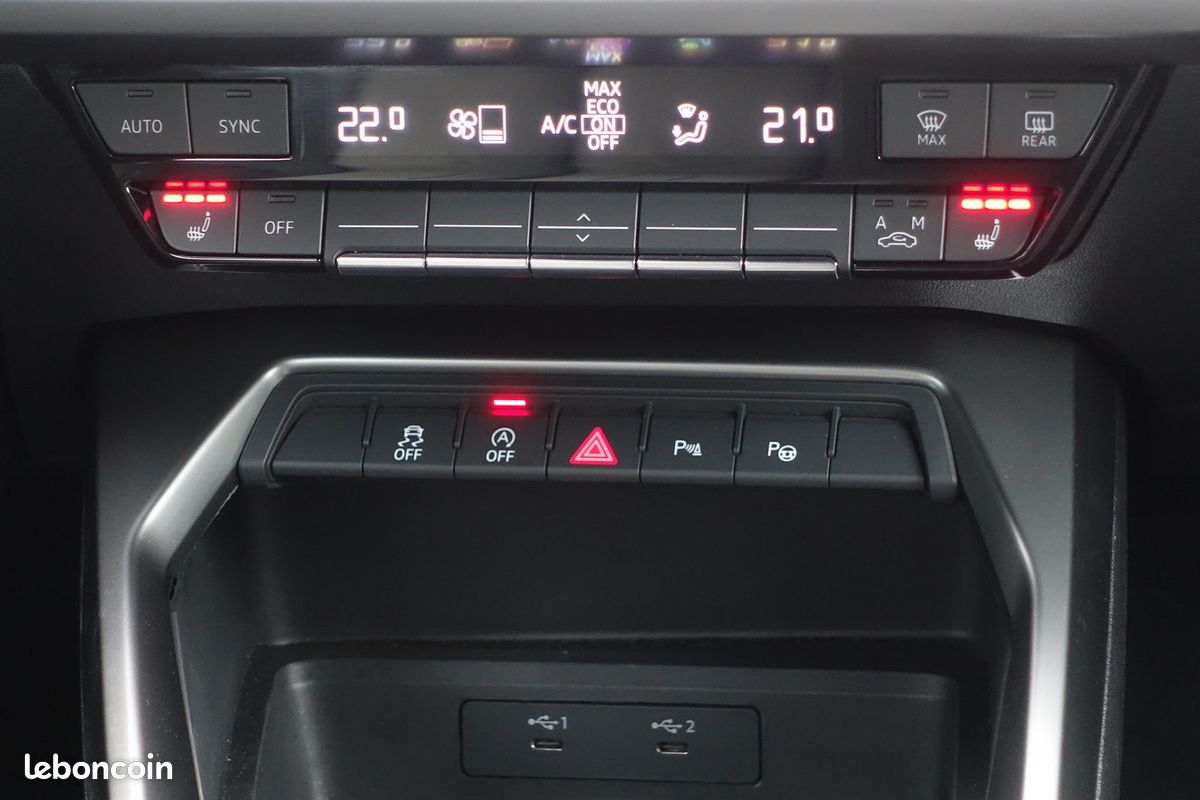 A3 Sportback 35 Tdi S-Tronic 150ch Virtual cockpit/Cuir Sport Chauffant/Gps europe/Carplay/Caméra/Attelage/1*Main/Garantie 12 mois (image 10)