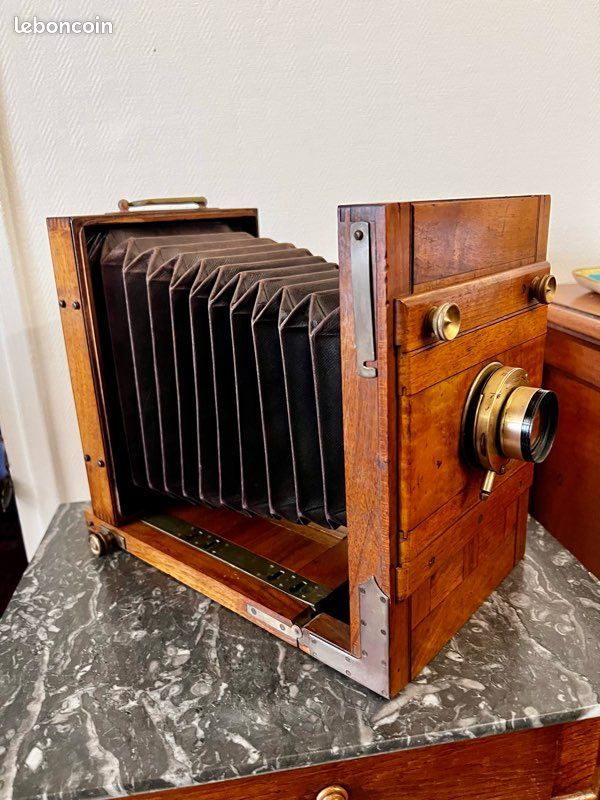 Chambre photographique ancienne à soufflet 19 siècle XIX - Photo, audio & vidéo