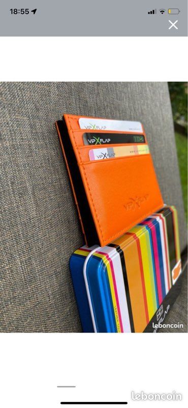 Porte-cartes Et Range-billets VIPFLAP En Cuir Marron - Neuf Dans Boîte - Fabriqué En Italie