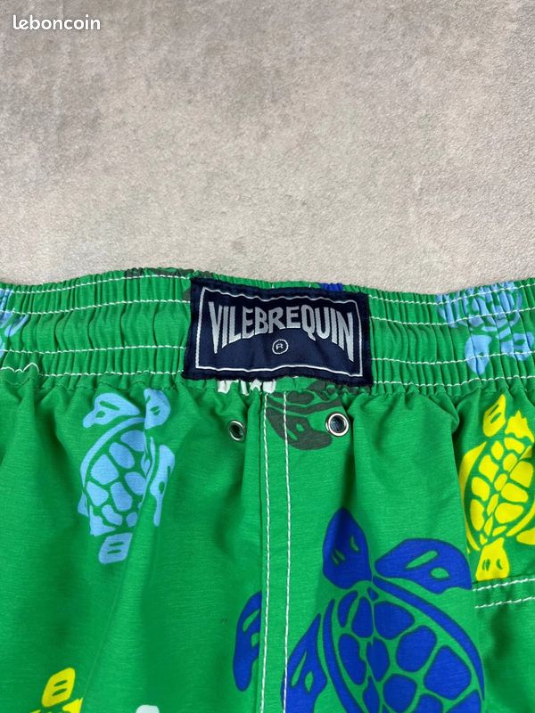 Short De Bain Vilebrequin Taille S - Imprimé Tortue Vert - Occasion Parfait état