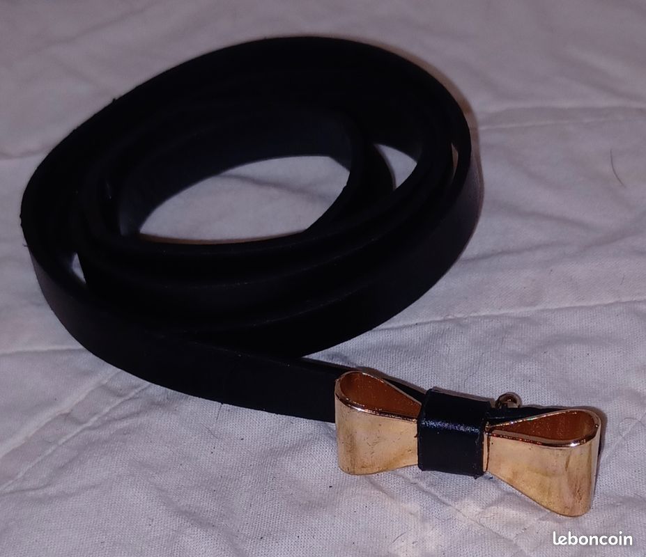Ceinture noire boucle "noeud papillon" (image 1)