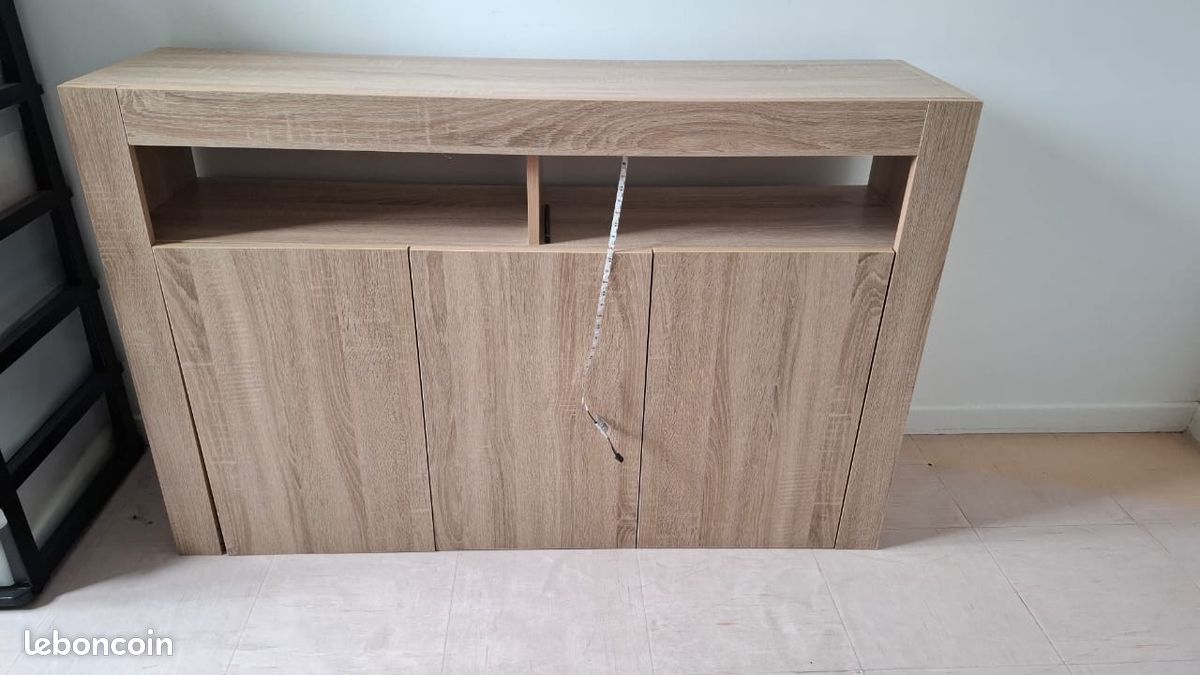 Buffet avec Lumières LED, Meuble de Rangement, Armoire de Rangement, (image 1)