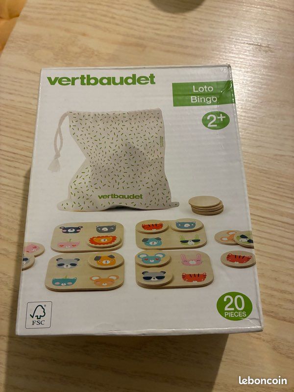 Set animaux en bois ferme beige - Tender Leaf