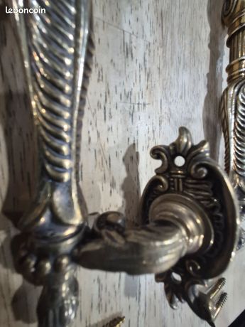PLAQUES DE PROPRETÉ et poignées de porte Style Louis XVI en BRONZE doré