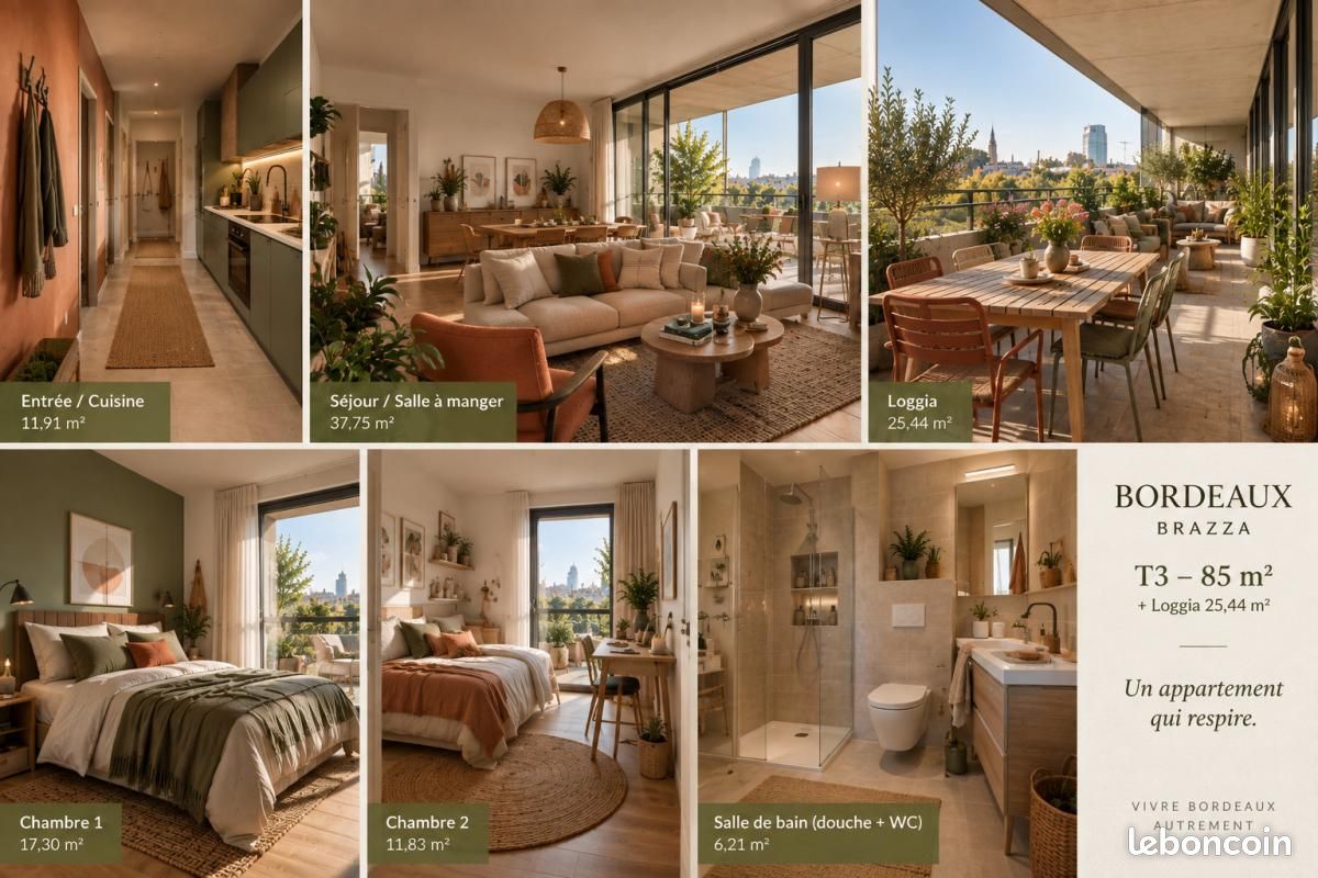 Appartement 3 pièces 85 m² · à Bordeaux · 85 m² · 307 500 €