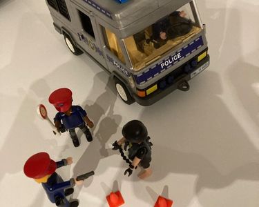 Playmobil 4023 – Fourgon Police Complet Avec Boîte Et Notice – Camion Police