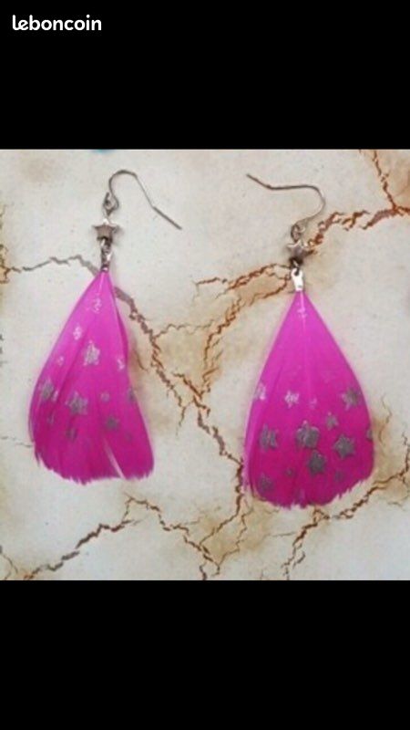 Lot Boucles D’oreilles Plumes (image 3)