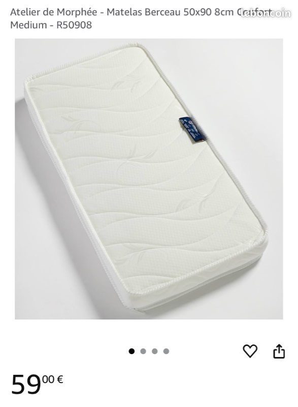 Matelas Cododo 90x50 Atelier De Morphée - Matelas Berceau 50x90 6cm Confort Croissance J 1155940