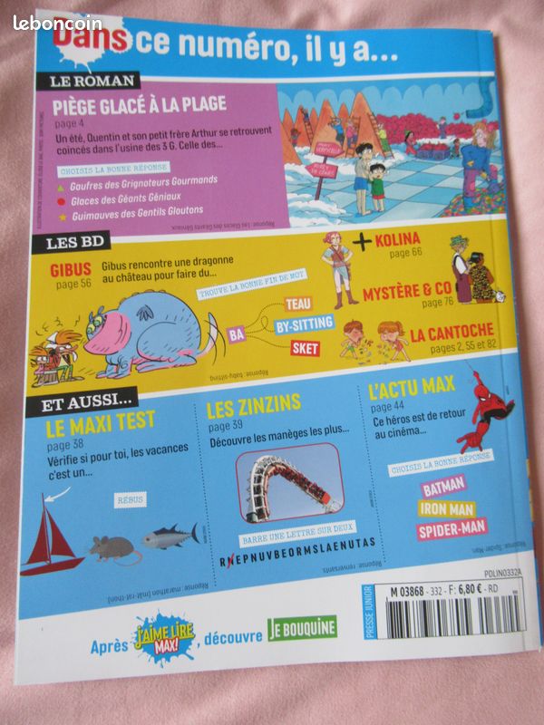 Revue j'aime lire max aout 2026 tbe (image 3)