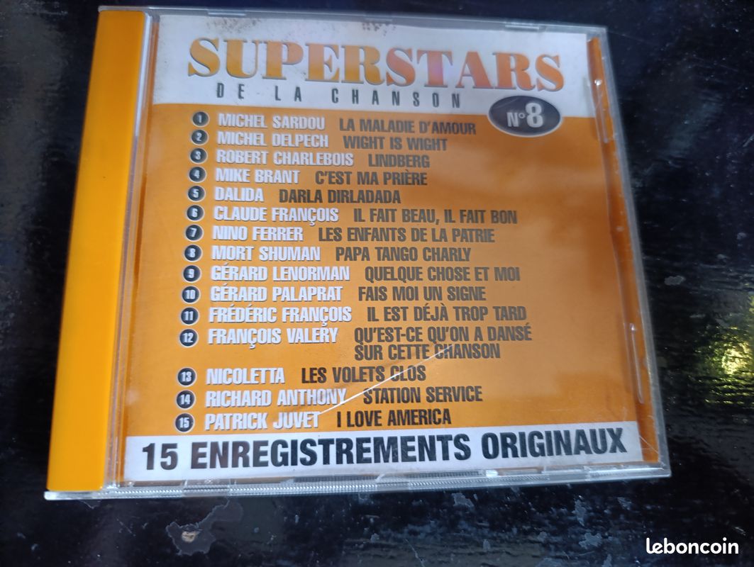 CD "Superstars de la Chanson N°8" - Sardou, Delpech, Brant, Dalida... (image 1)