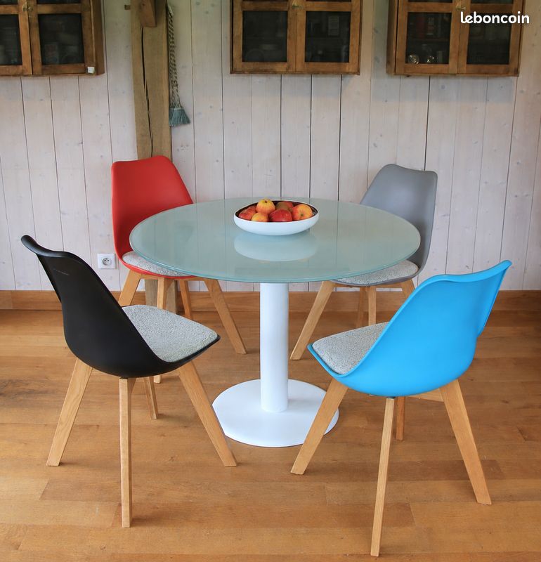 Table ronde en verre de 100 cm (image 6)