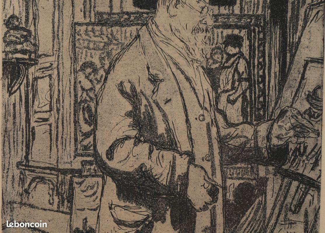 🇨🇵️ Joseph-Victor Roux-Champion / Eau-forte et aquatinte / Portrait de Maximilien Luce / 1927 🇨🇵️ (image 6)