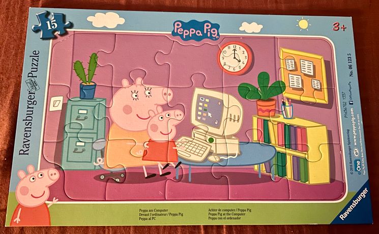 Puzzle en bois Peppa Pig dès 3 ans 2x25 pièces