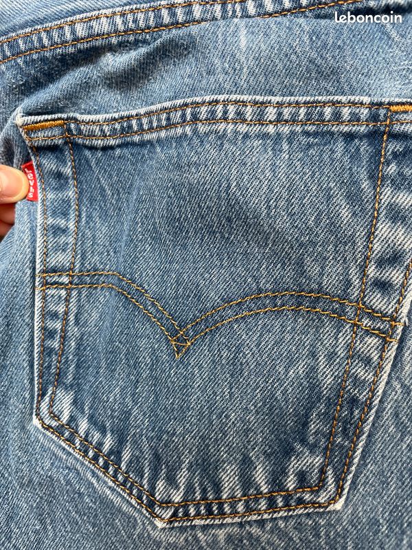 Levi's 501 bleu jean vintage homme button up fly W38 L32 (image 3)