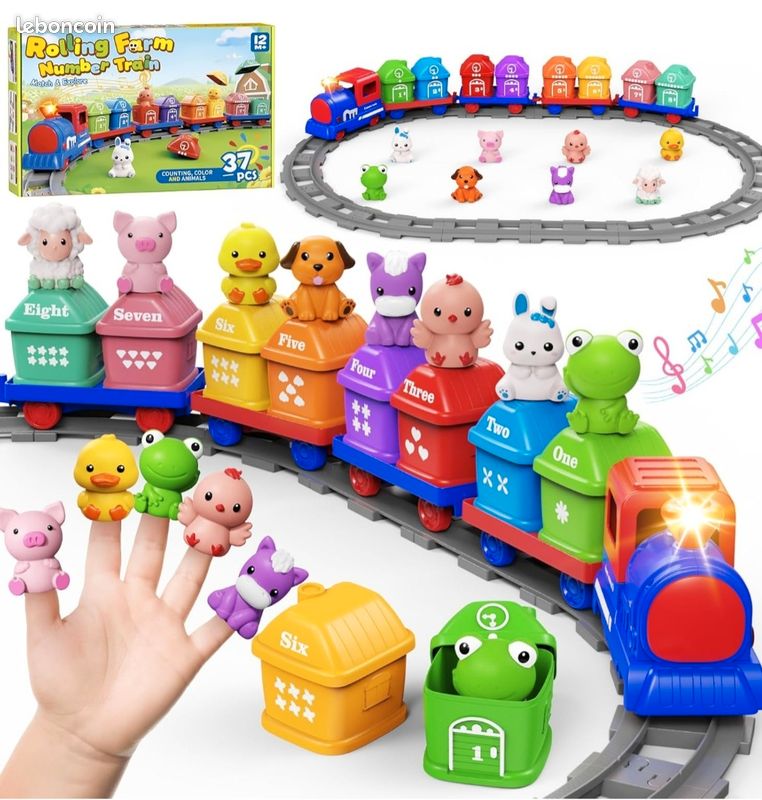 JONRRYIN Circuit Train Jouet Enfant, Train Jouet Pour Enfants Avec Voies, Train Avec Circuit Pour Enfants, Automobile De Circuit Course Cadeau Pour Garçons Et Filles 3 4 5 6 7 8 Ans (132