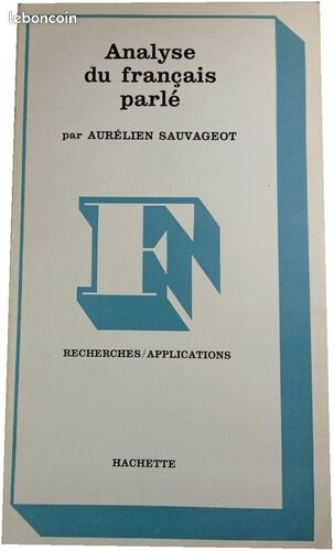 [Livre] Analyse du français parlé - Bon état (image 1)