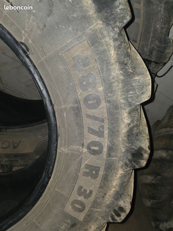 Vente 4 Pneus Agricoles Tracteur (image 3)