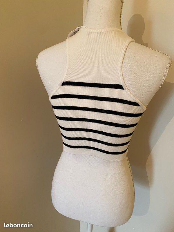 Crop top à rayures Jennyfer taille s neuf (image 3)