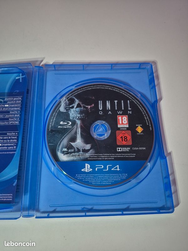 🎮 Until Dawn - Sony PlayStation 4 (Ps4) Complet (image 5)