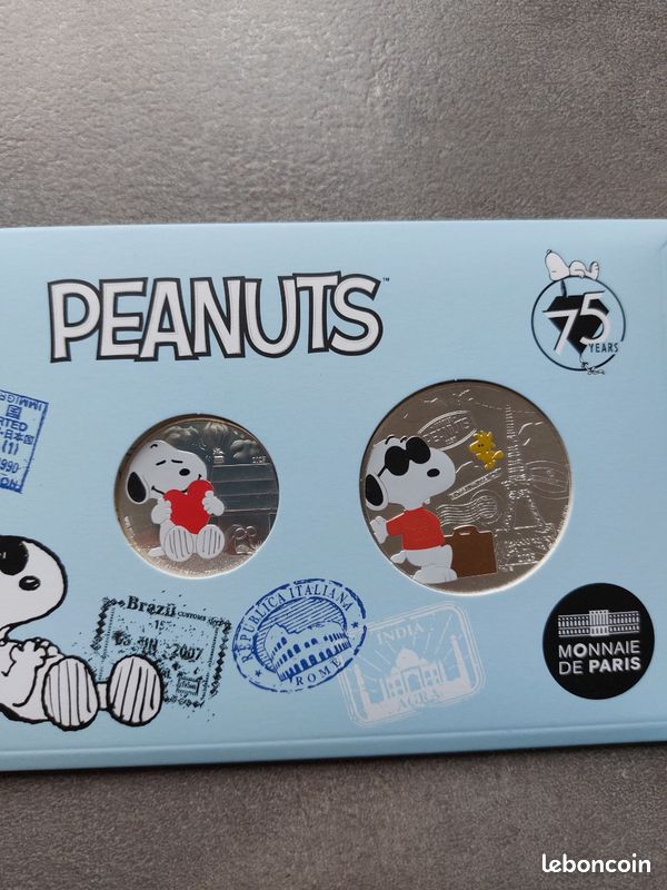 Pièce monnaie de Paris snoopy peanuts (image 1)