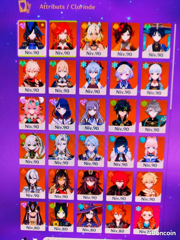 COMPTE GENSHIN IMPACT eu AR 58 paypal DM discord :shiky#8797 EUR 200,00