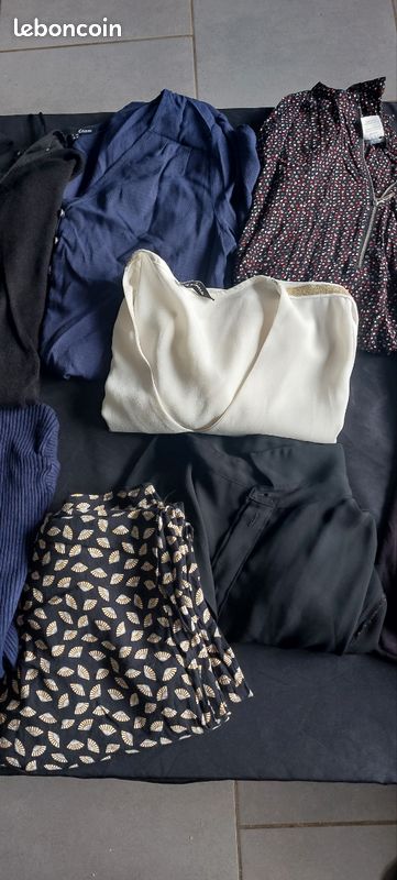 Lot vêtements femme haut veste top chemises L 40 (image 3)