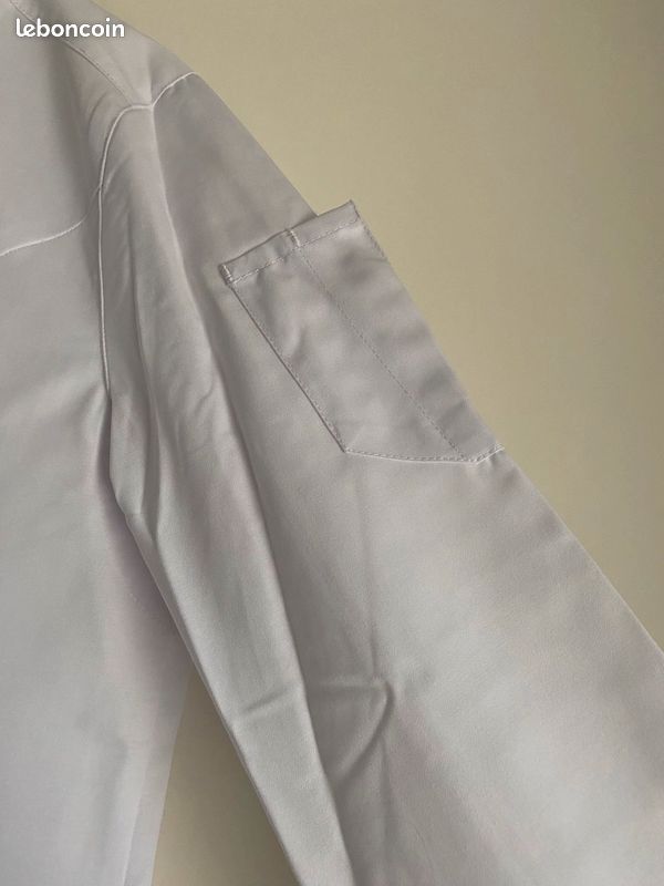 Blouse blanche /tablier de cuisine en taille 4 (M/L) (image 3)