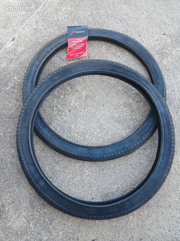 Pneu VTT 20 X 1,75 Kenda - Blanc/Noir - Pour Vélo Type Grazielle Pliable