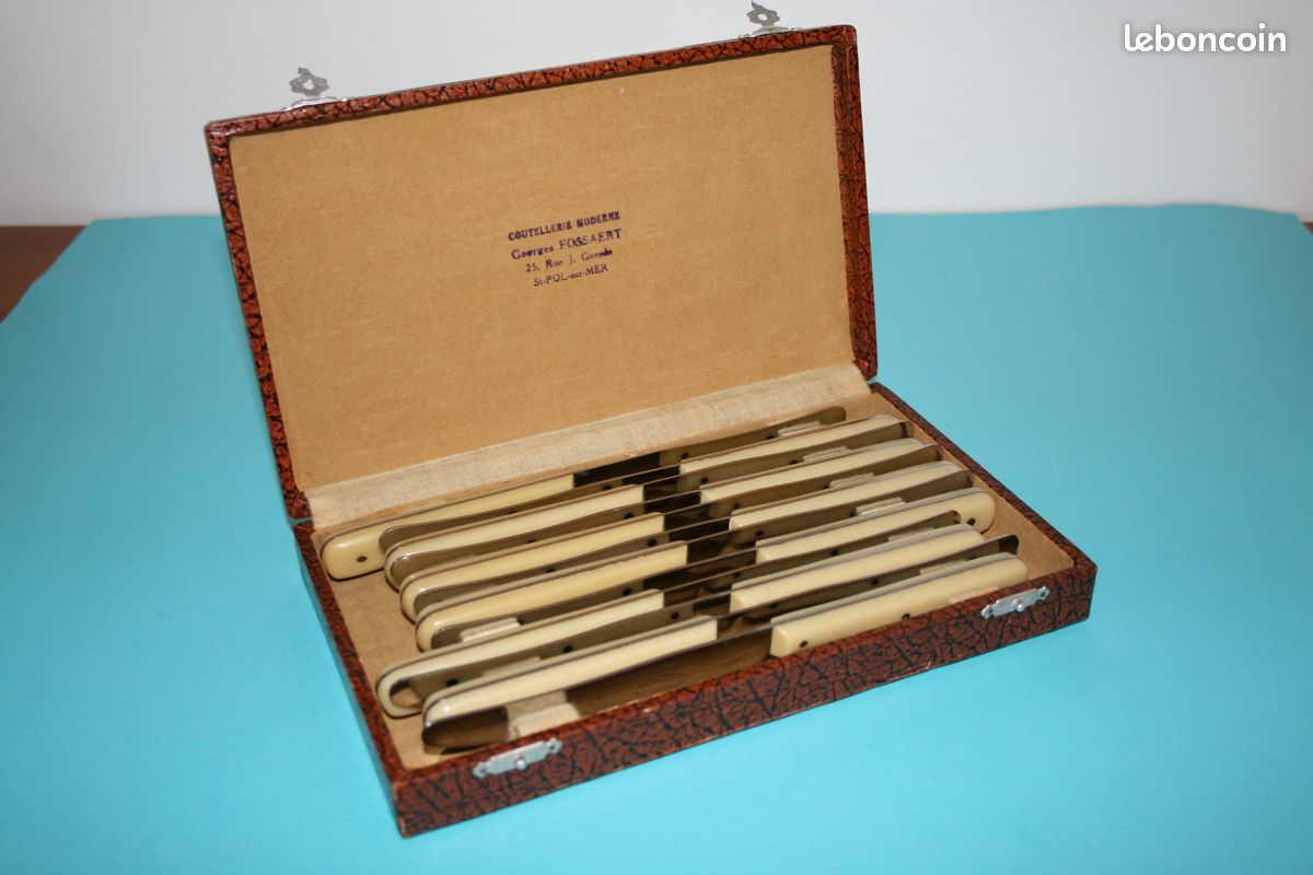 12 Couteaux de diner estampillé Gembloux (Belgique) avec sa boite (image 4)