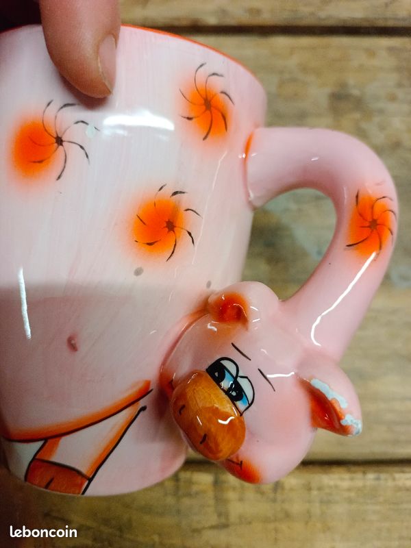 Tasse à Thé En Céramique Avec Figurine Cochon Bulles - 120 Ml - Design Mignon, Idée Cadeau Originale