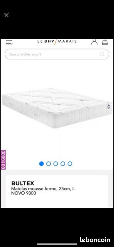 Matelas haut de gamme BULTEX - M I-NOVO 9300 160x200 tout neuf (image 1)