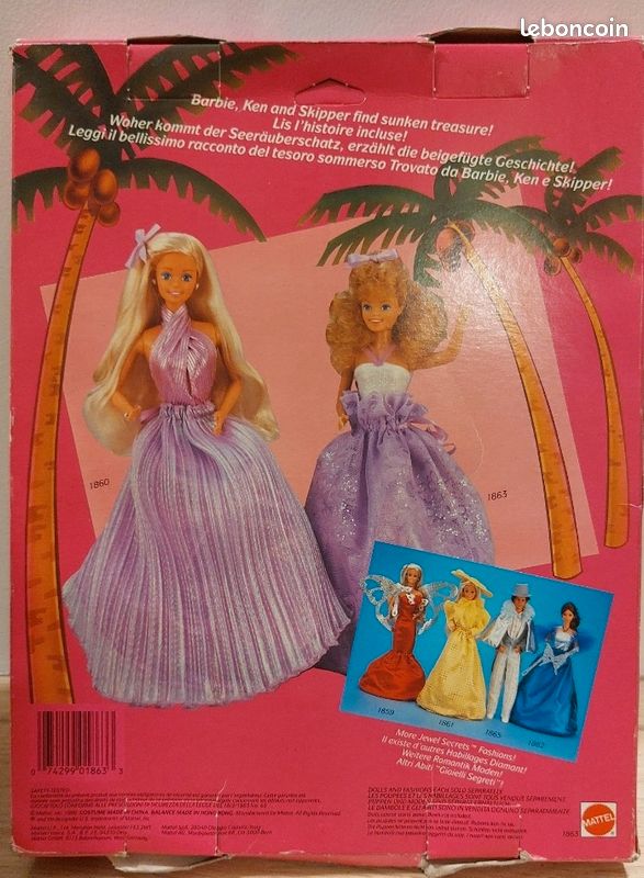 Robe barbie skipper Diamant jewel secrets neuf sous blister 1863 (image 3)