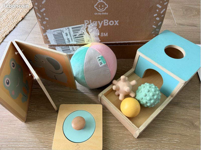Playbox 7-8 mois Oh my baby - box de jeu éducatif bébé en bois (image 3)