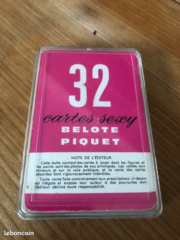 Jeu de 32 cartes à jouer Erotique vintage - Collection