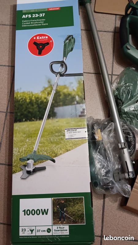 Débroussailleuse Bosch AFS 23-37 1000W + Fil Ultra-Résistant - Lame 3 Dents