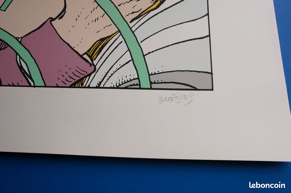 🟩 MOEBIUS 👍 signé SERIGRAPHIE * Major Fatal Malvina le Baiser * 50 ex édition artiste Jean Giraud GIR (image 2)