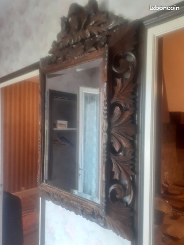 Miroir Ancien en Bois sculpté (image 3)