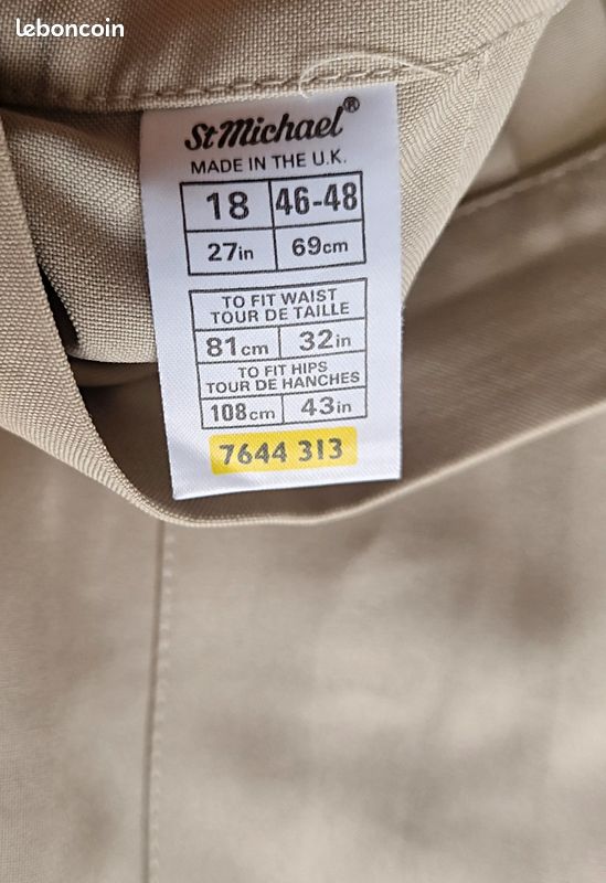 Jupe femme mi-longue beige St Michael - Taille 46/48 (image 6)