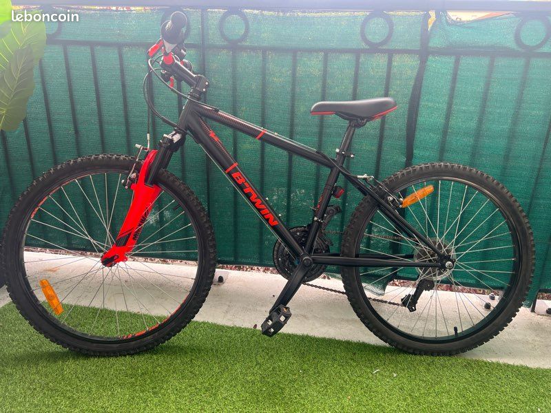 Vtt Rockrider St 500 Velo Decathlon 24 Pouces Noir Vtt Btwin