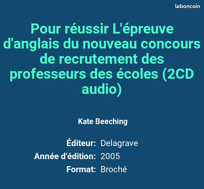 Pour réussir L'épreuve d'anglais du nouveau concours de recrutement des professeurs des écoles... (image 2)