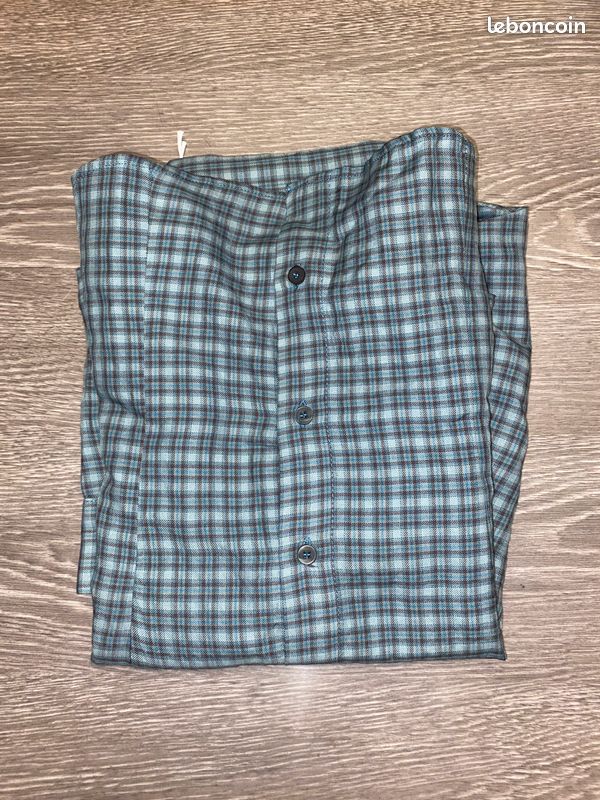 Femme Chemise à carreaux en flanelle de coton bio Vert Cèdre à Carreaux | BE-FR
